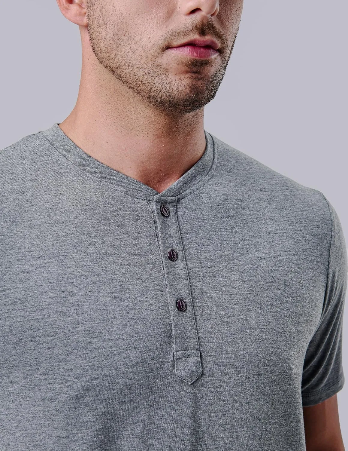 3 Pack: Casual Short Sleeve Henley Shirts for Men, Relaxed Fit Summer T Shirts Basic Tees Athleisure Wear
