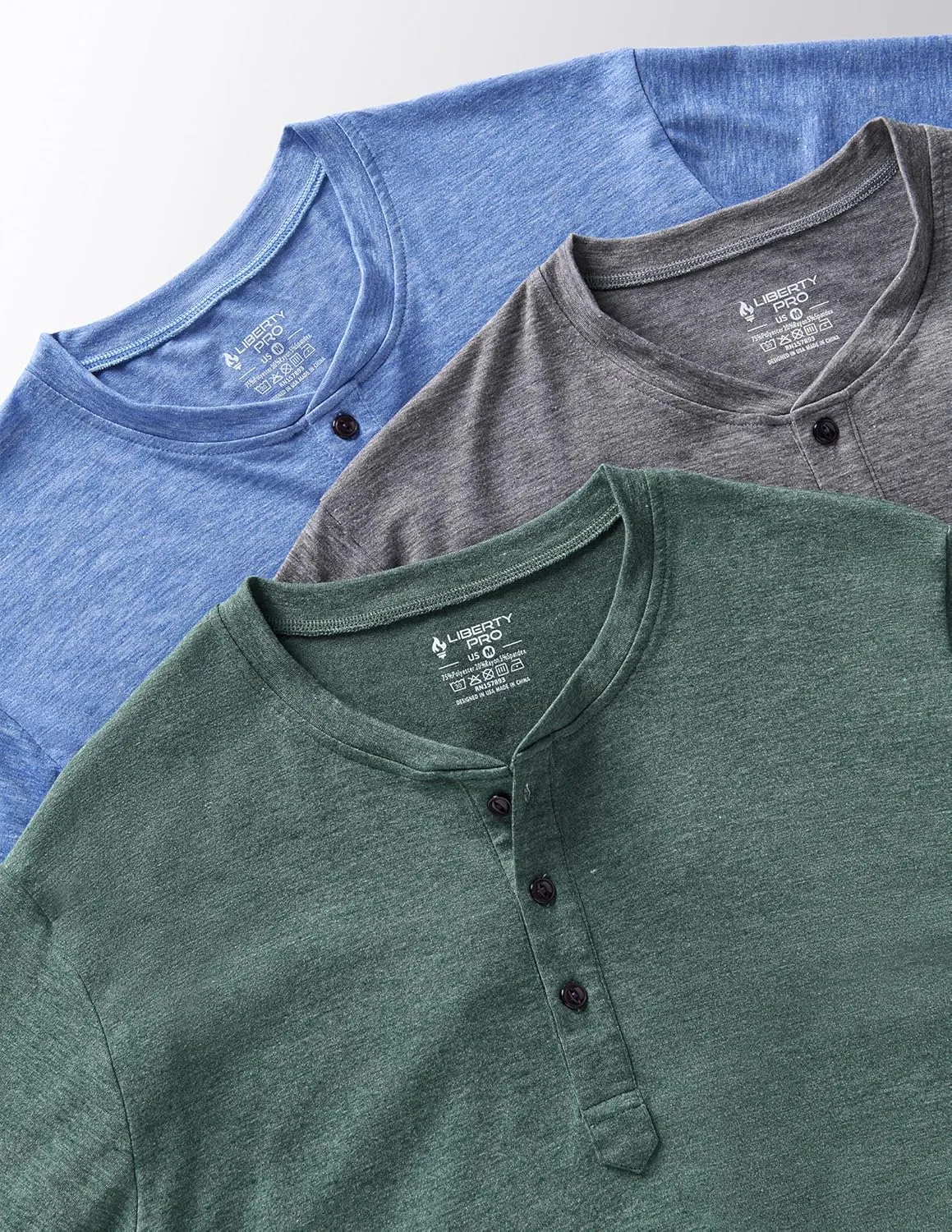 3 Pack: Casual Short Sleeve Henley Shirts for Men, Relaxed Fit Summer T Shirts Basic Tees Athleisure Wear