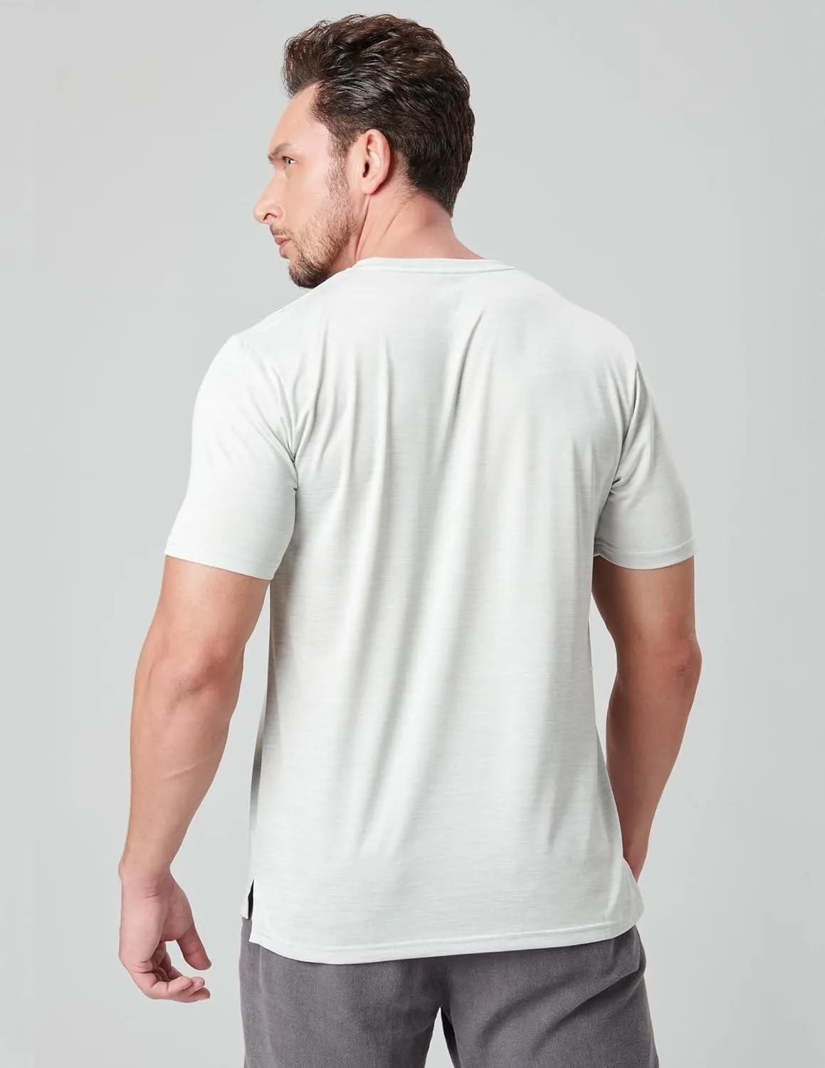 3 Pack: Mens Polo Shirts, Business Casual Golf Henley Work Shirts for Men, Collarless Short Sleeve Stylish Athletic Tshirts