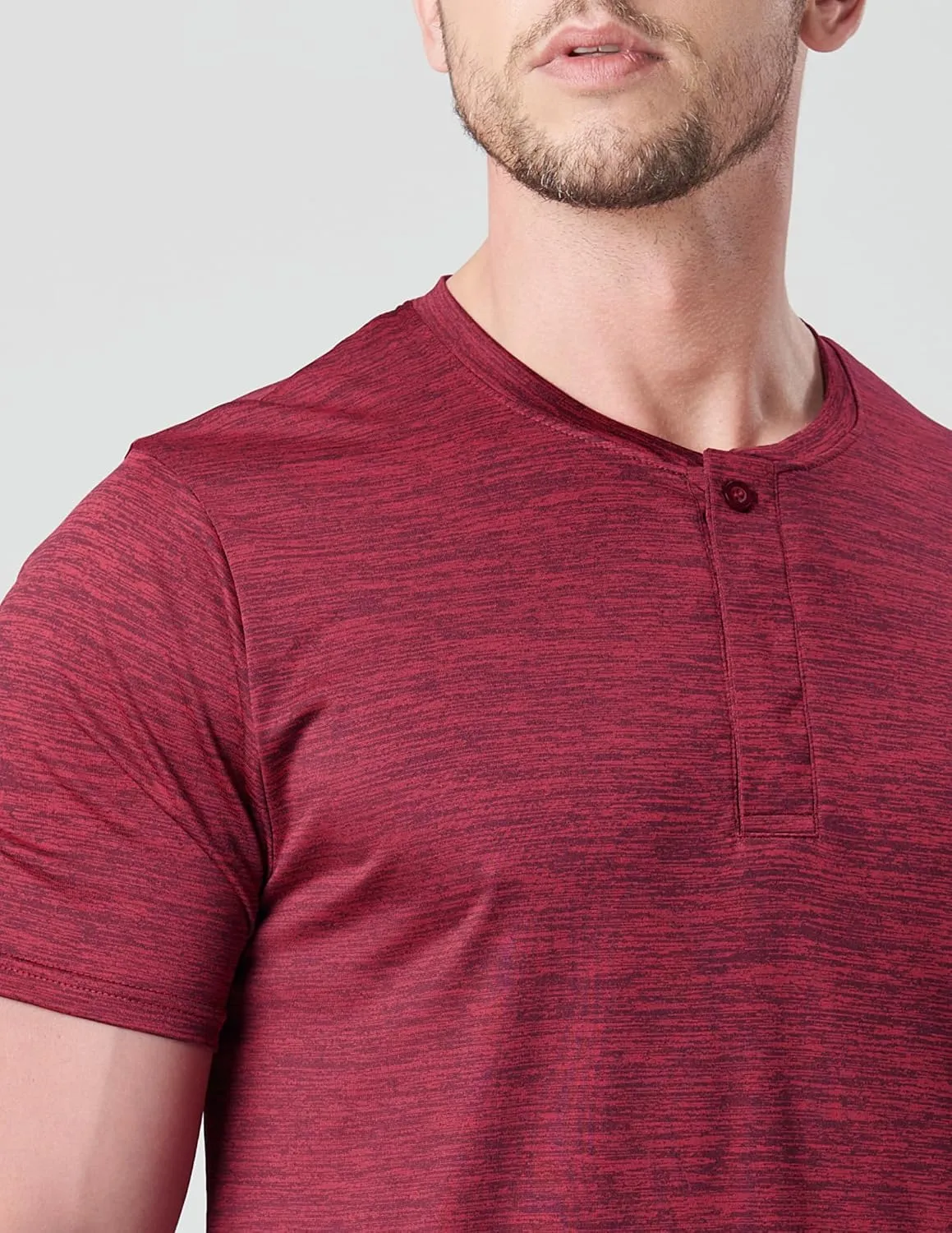 3 Pack: Mens Polo Shirts, Business Casual Golf Henley Work Shirts for Men, Collarless Short Sleeve Stylish Athletic Tshirts