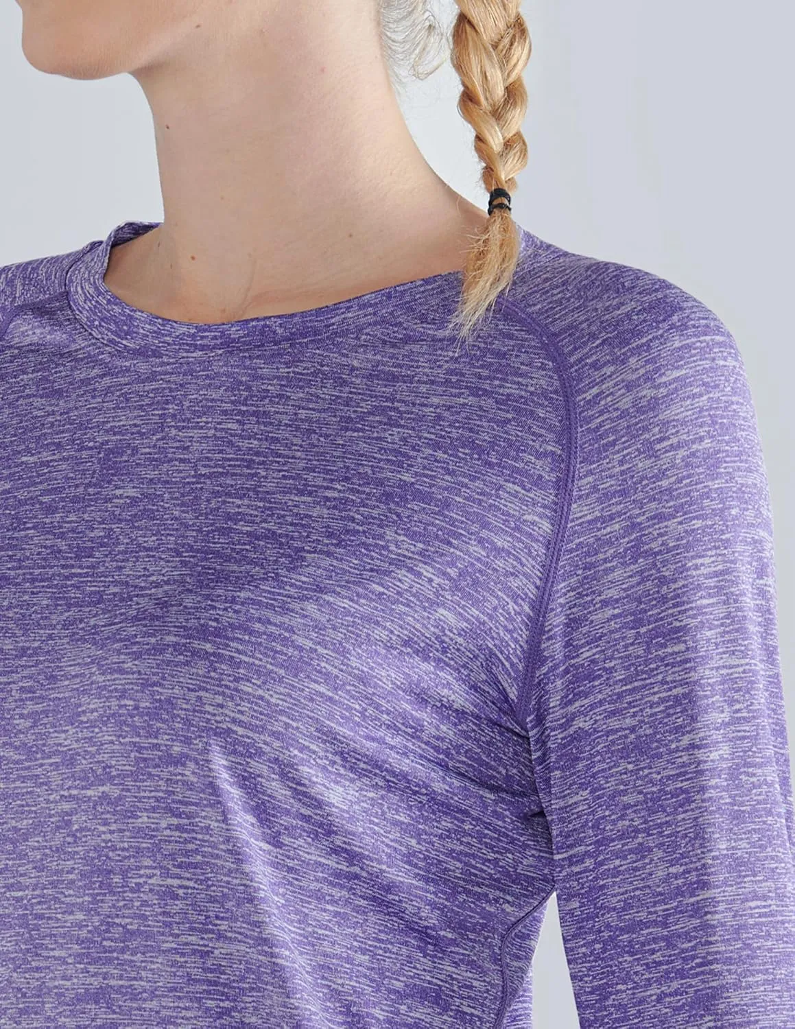 4-Pack: Womens Long Sleeve Athletic Tops with Thumb Holes  Dry Fit Active Crewneck Workout Tees