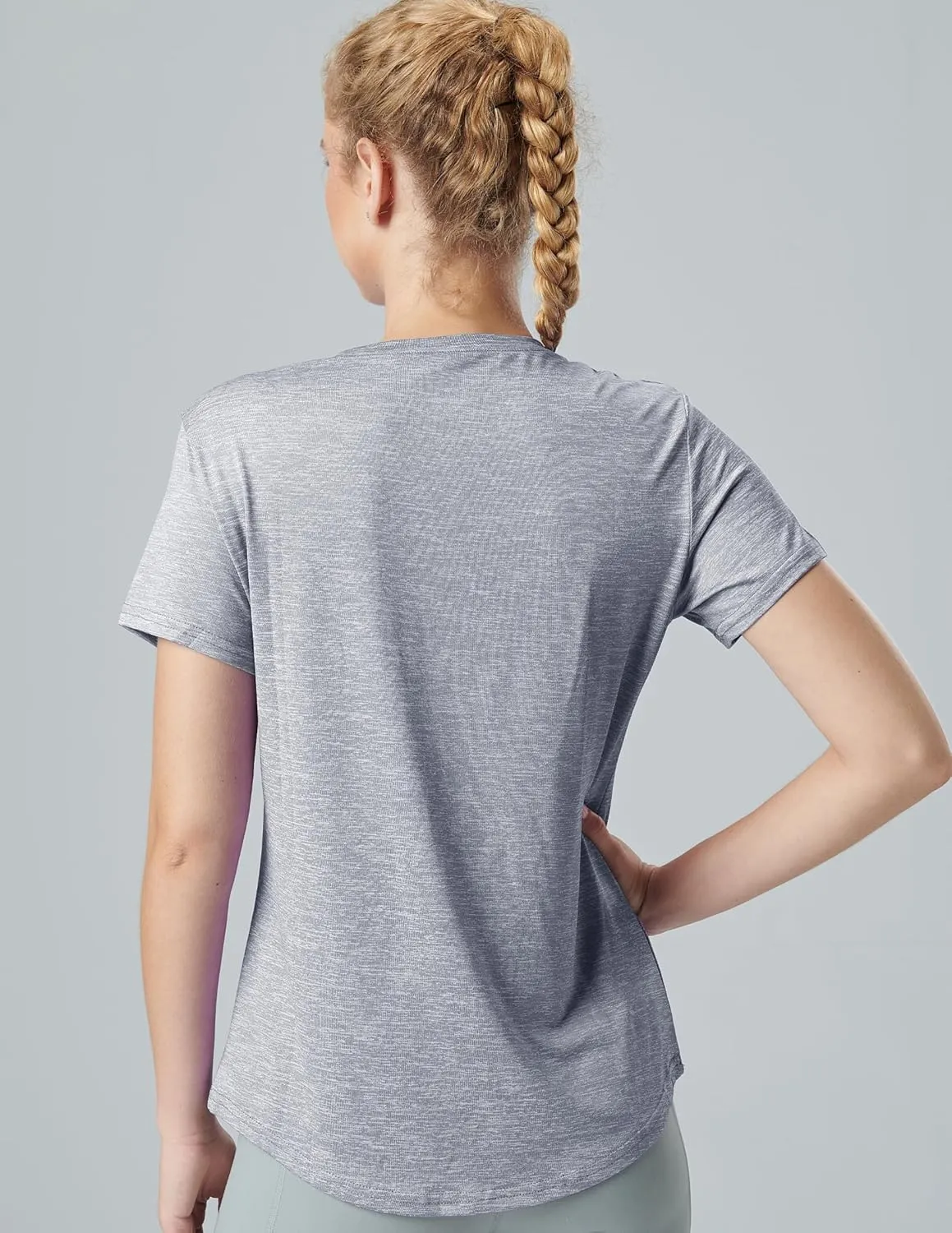 5 Pack: Women's Dry Fit Short Sleeve T Shirts, Athletic Workout Tee Tops for Gym Yoga Running