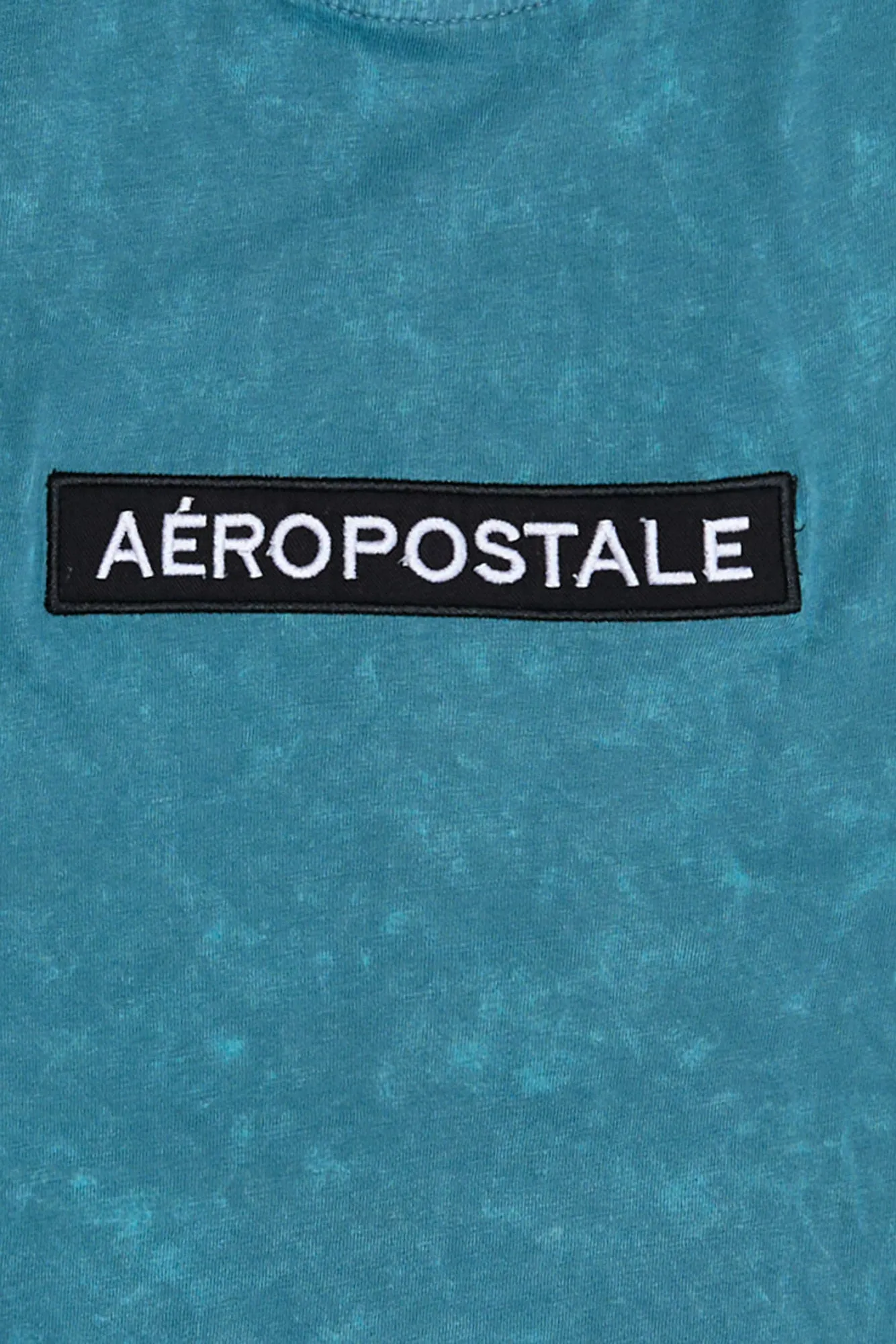Aéropostale Embroidered Box Graphic Acid Wash Tee