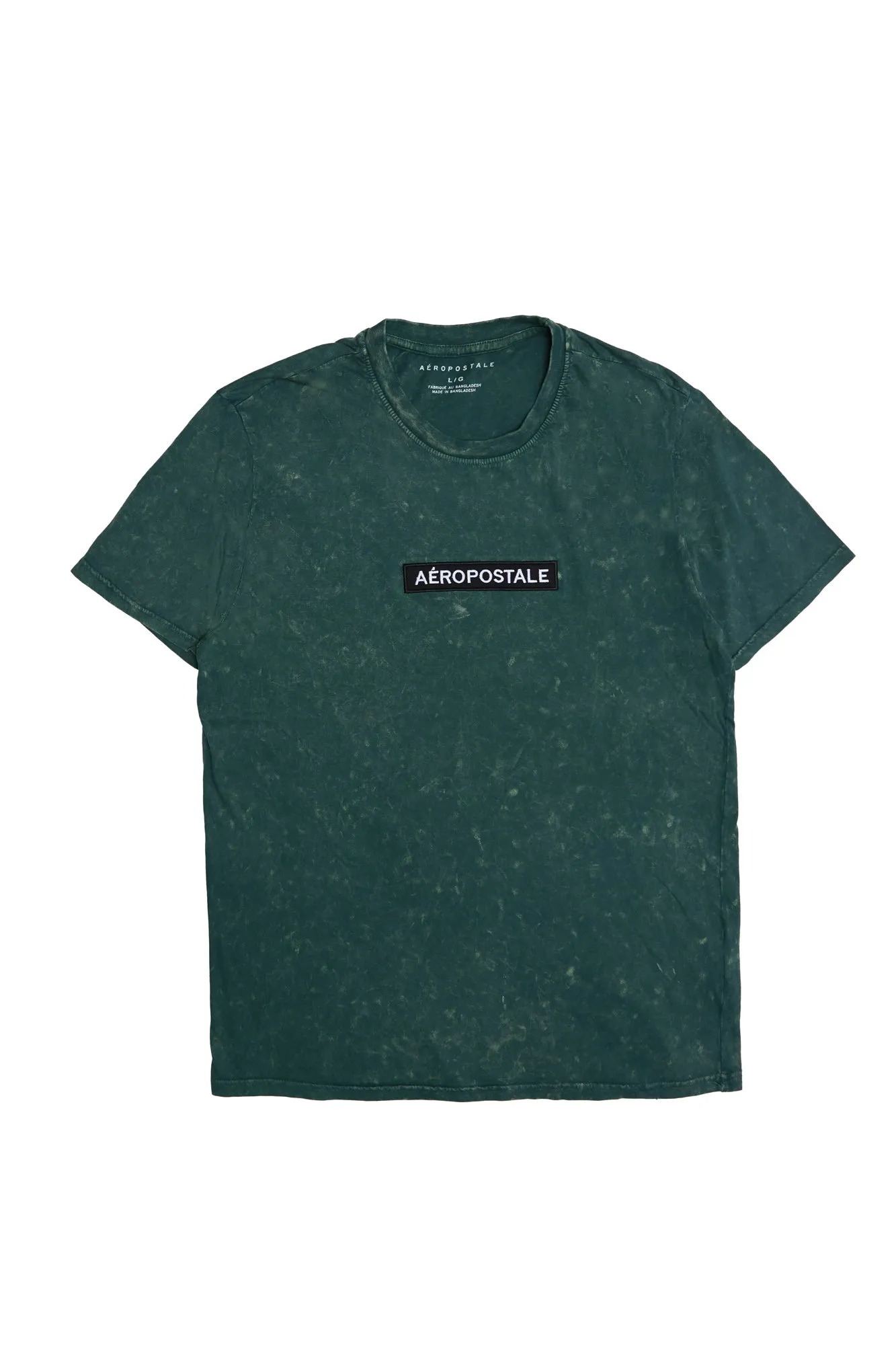 Aéropostale Embroidered Box Graphic Acid Wash Tee