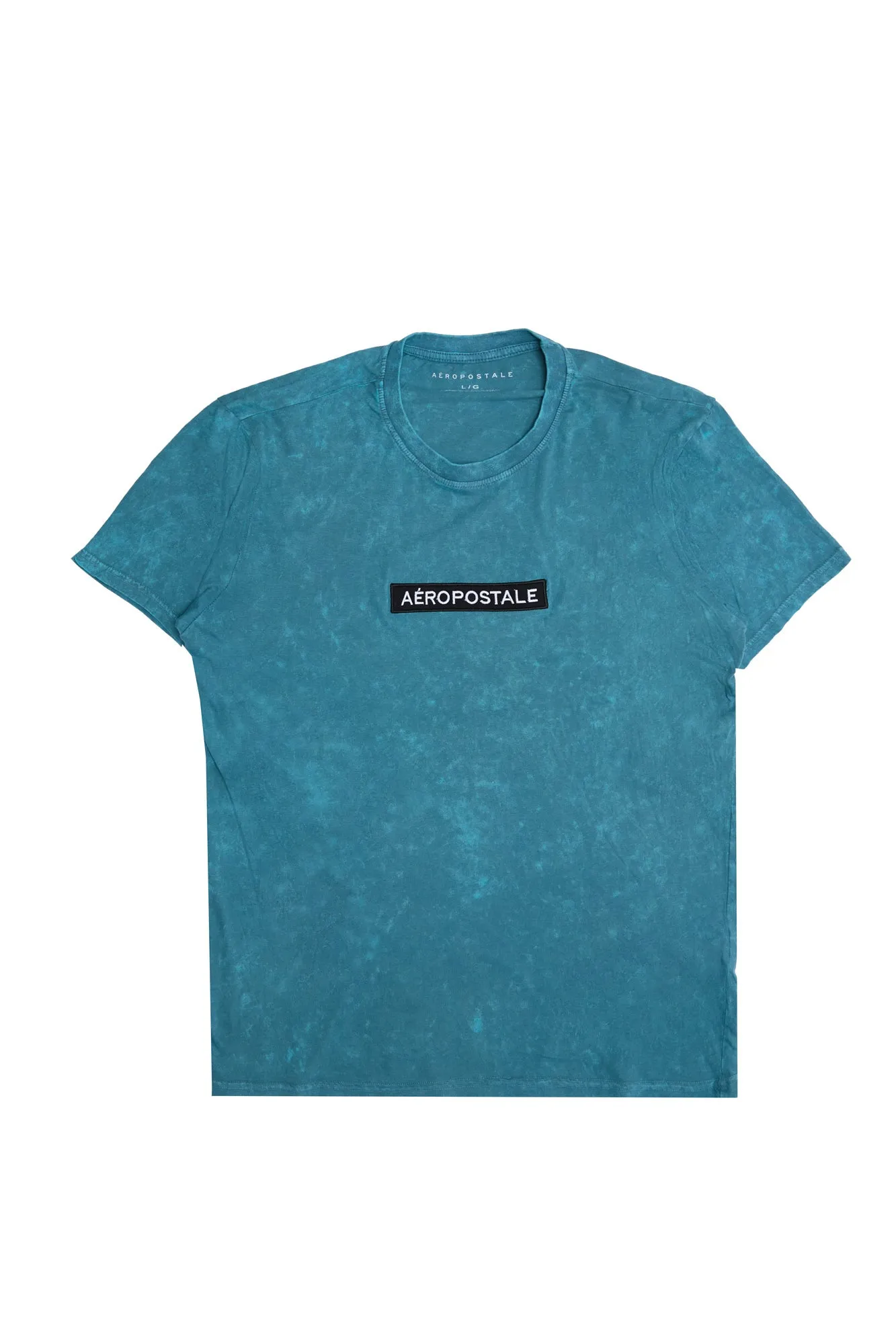 Aéropostale Embroidered Box Graphic Acid Wash Tee
