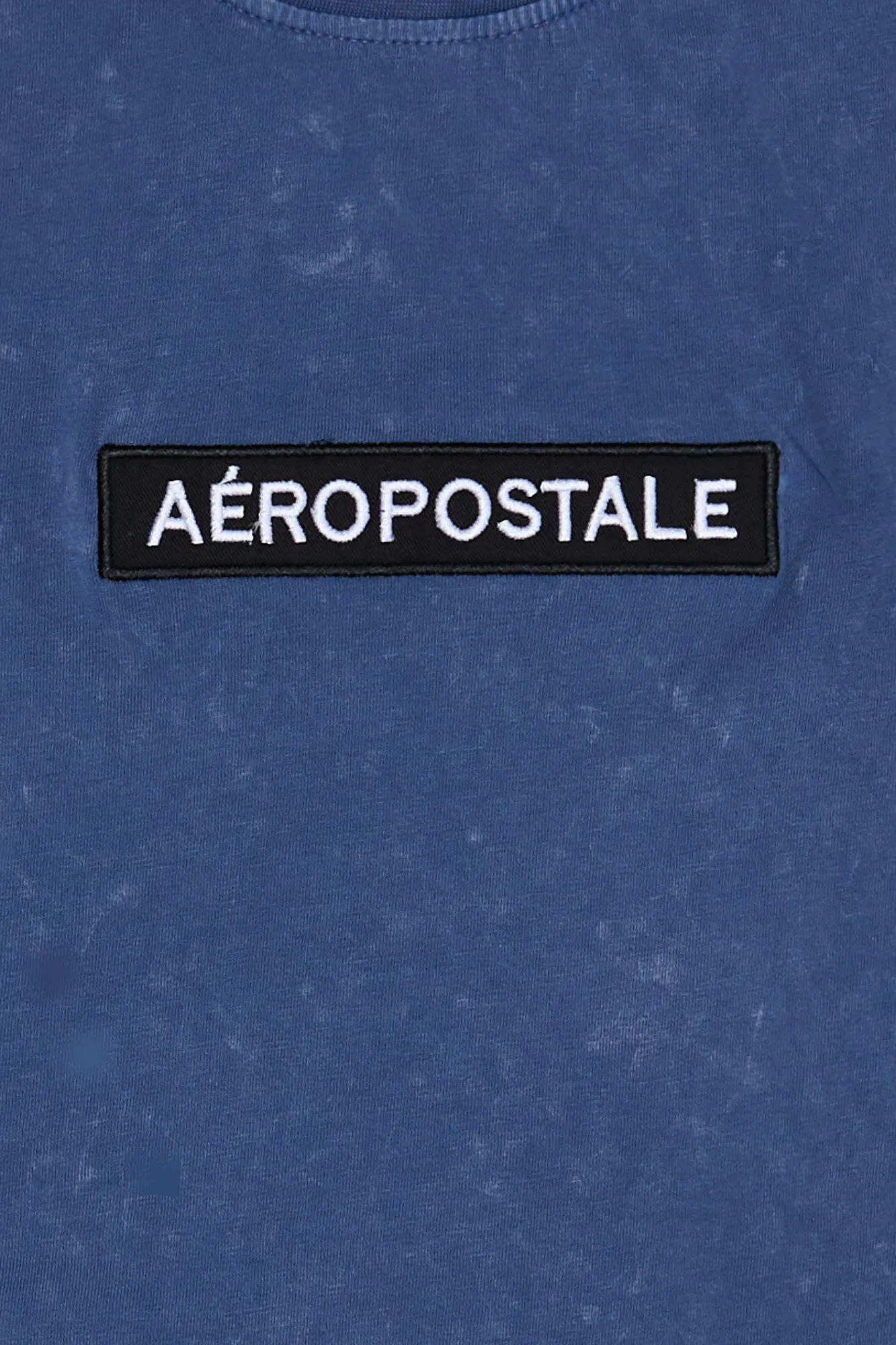 Aéropostale Embroidered Box Graphic Acid Wash Tee