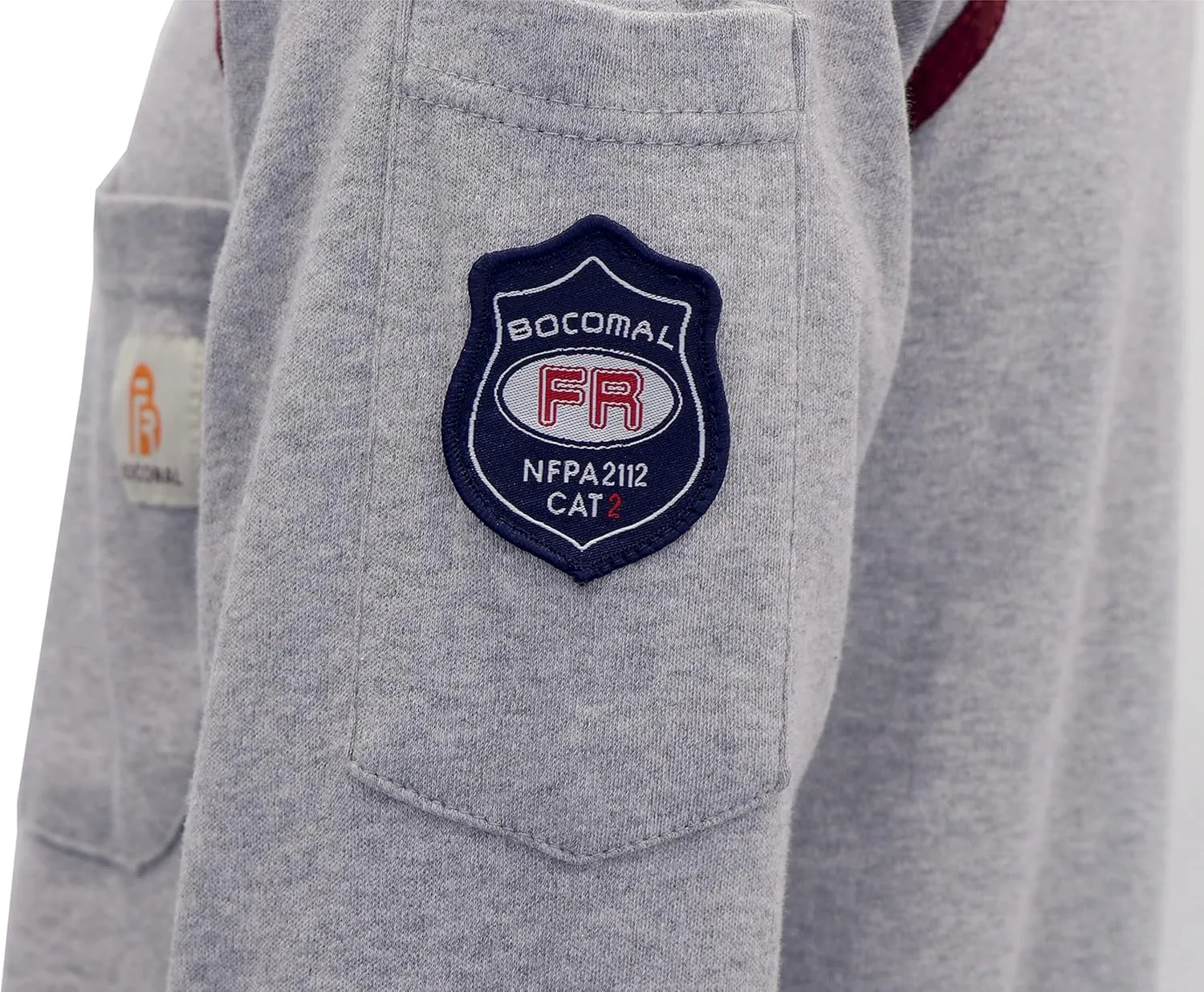 BOCOMAL FR Shirts Flame Resistant Henley Printed and Camo Two Tone 7oz Men's Fire Retardant Work Shirts