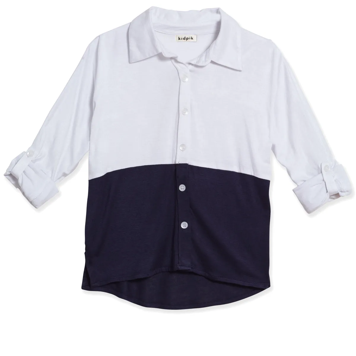 Button Down Colorblock Shirt