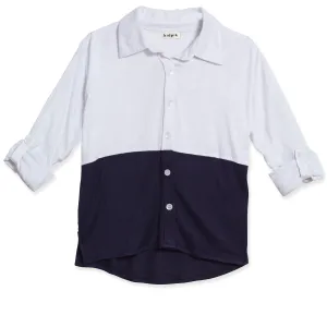 Button Down Colorblock Shirt