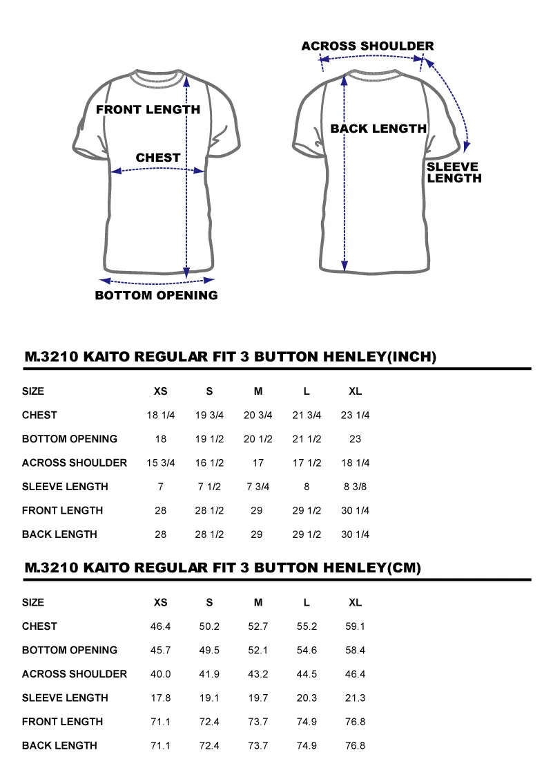 BZEN M.3210-KAITO REGULAR FIT SHORT SLEEVE 3 BUTTON JERSEY HENLEY-145GSM-E0 OFF WHITE
