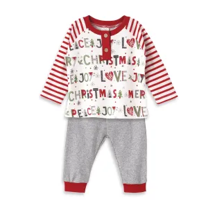 Christmas Peace-Love-Joy Set in Bamboo/Cotton