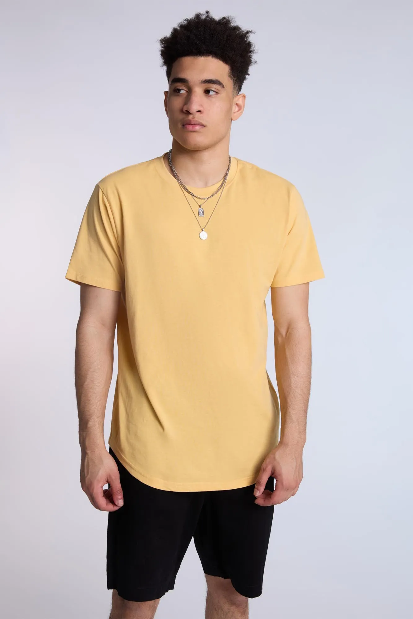 Essentials Scoop Hem Crew Neck Tee