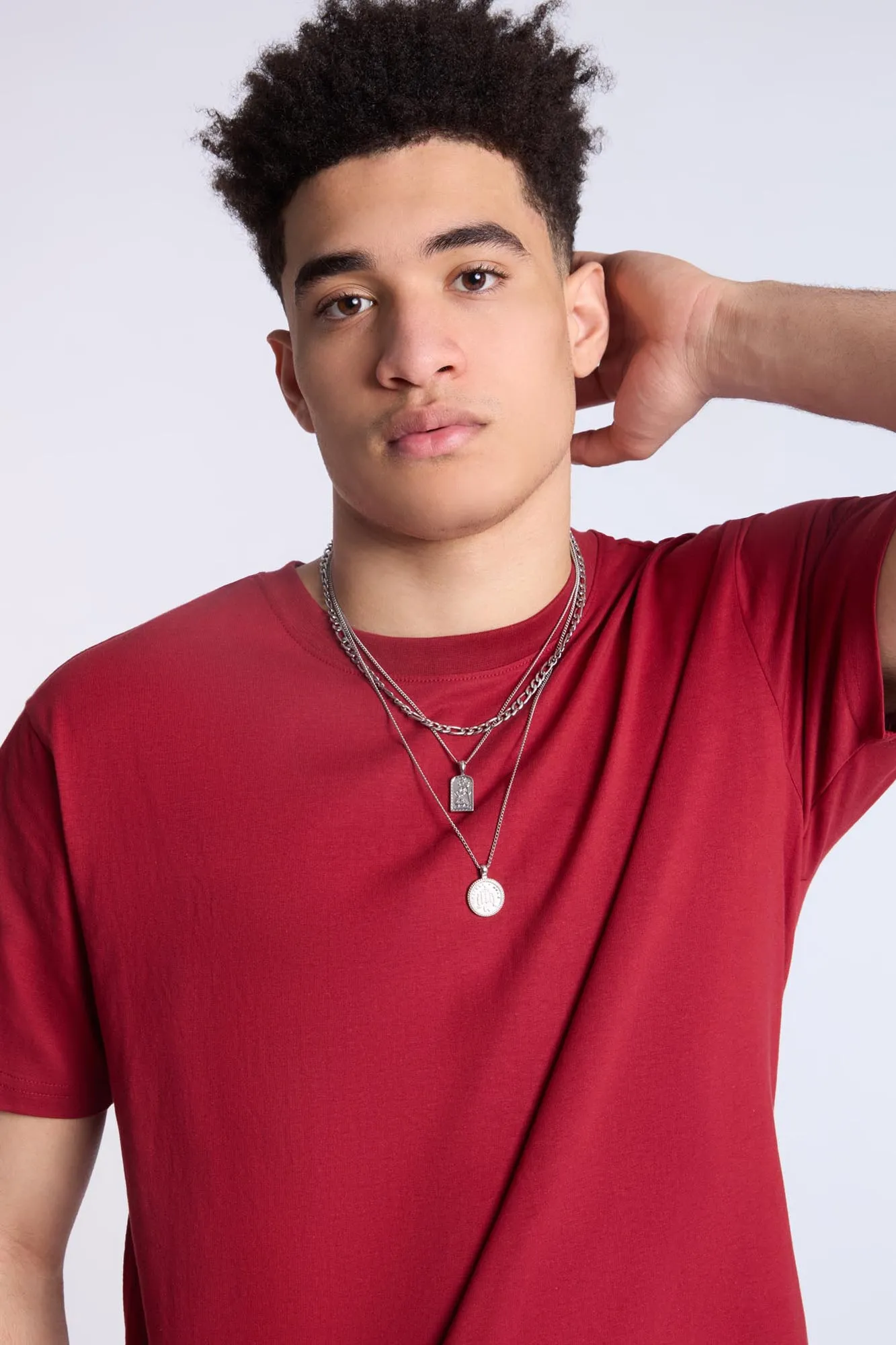 Essentials Scoop Hem Crew Neck Tee