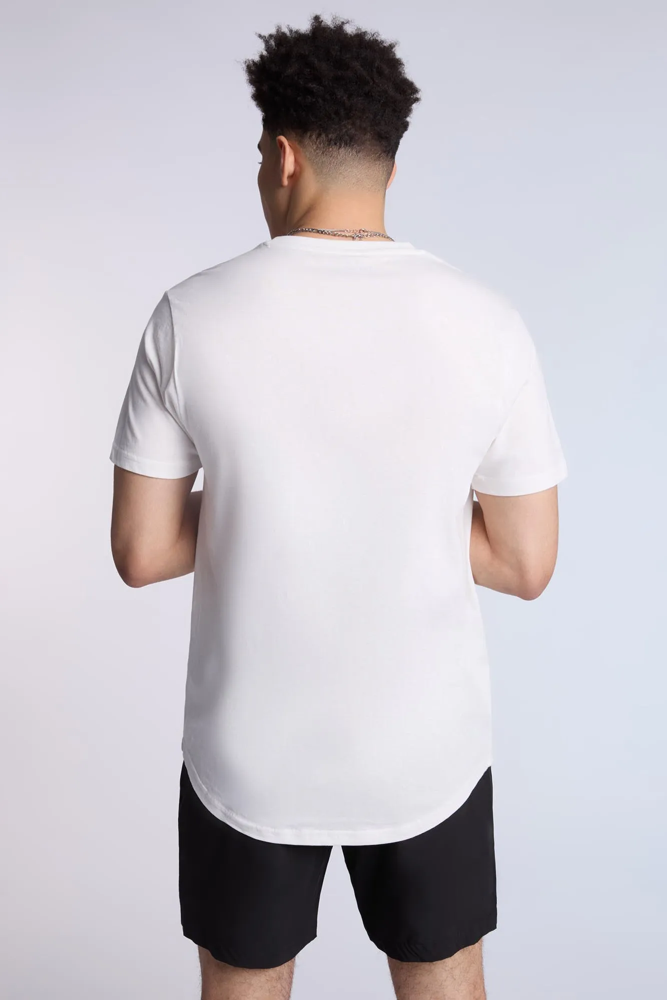 Essentials Scoop Hem Crew Neck Tee