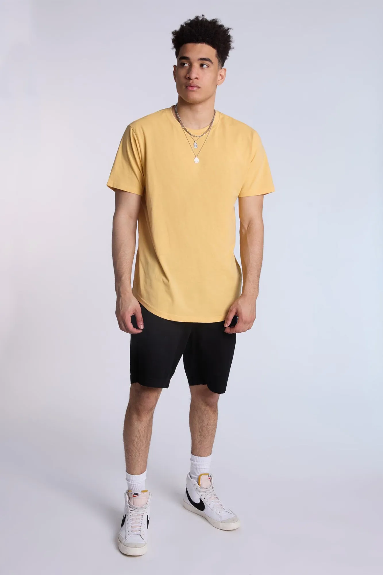 Essentials Scoop Hem Crew Neck Tee