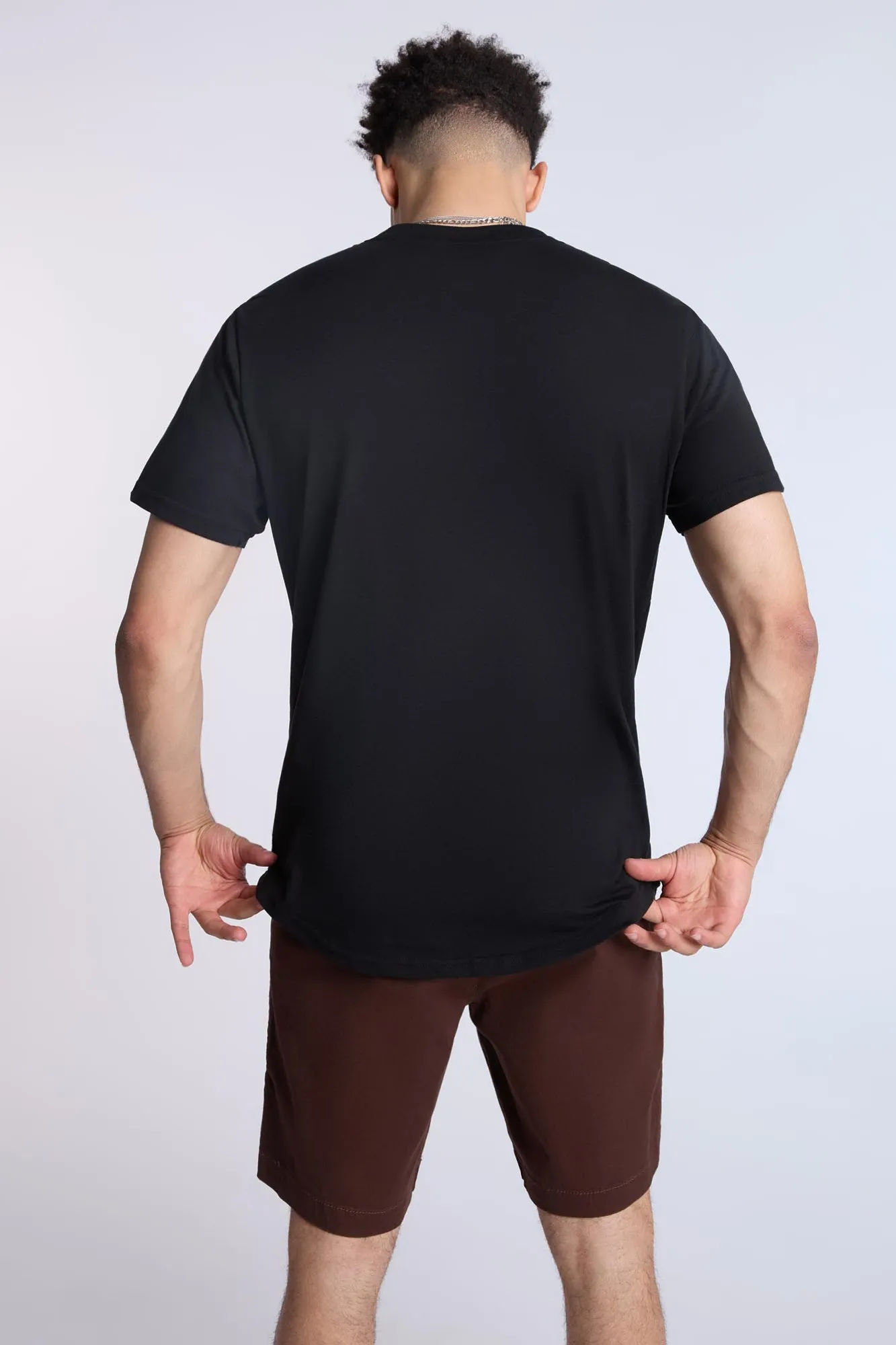 Essentials Scoop Hem Crew Neck Tee
