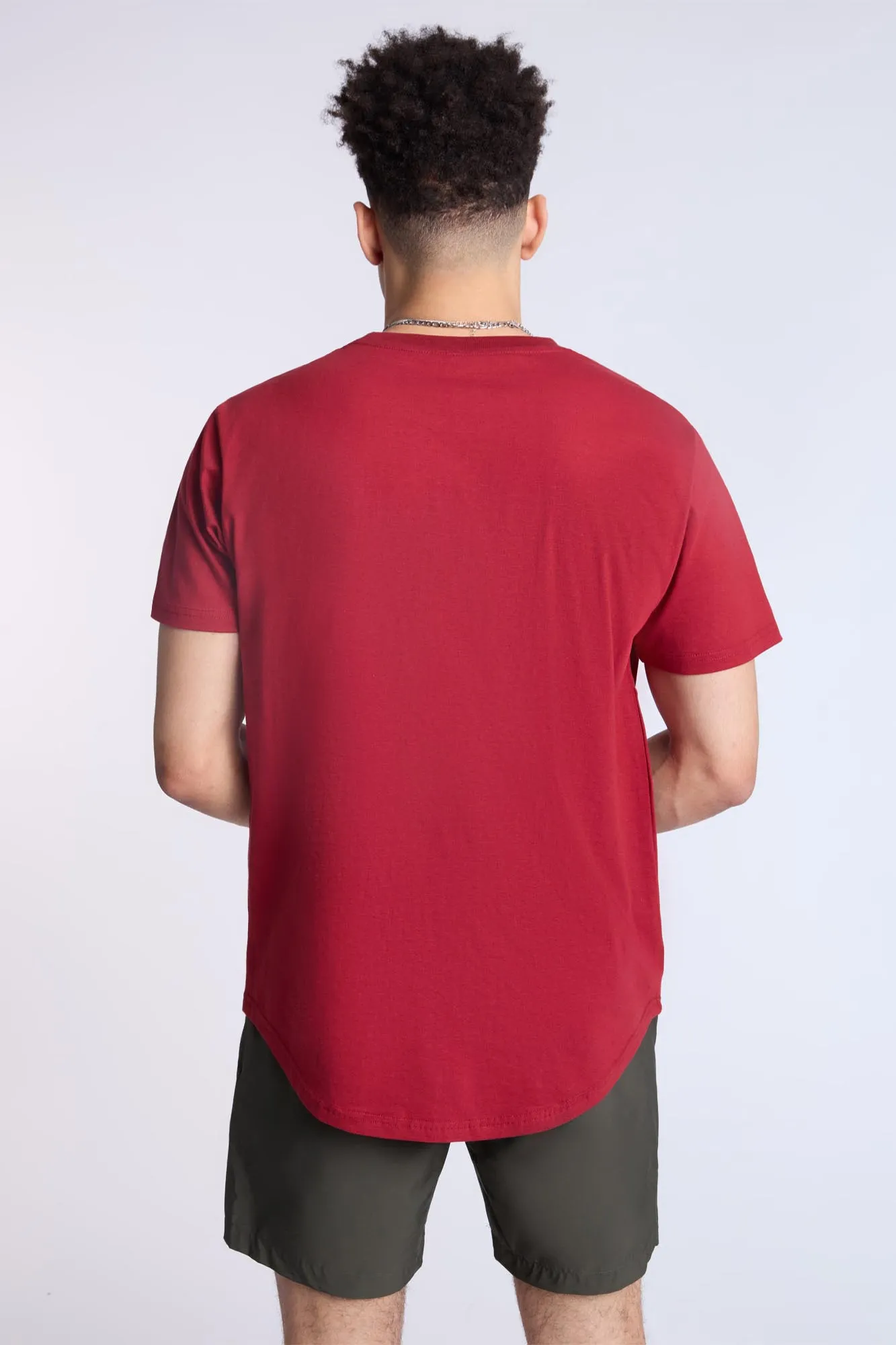 Essentials Scoop Hem Crew Neck Tee