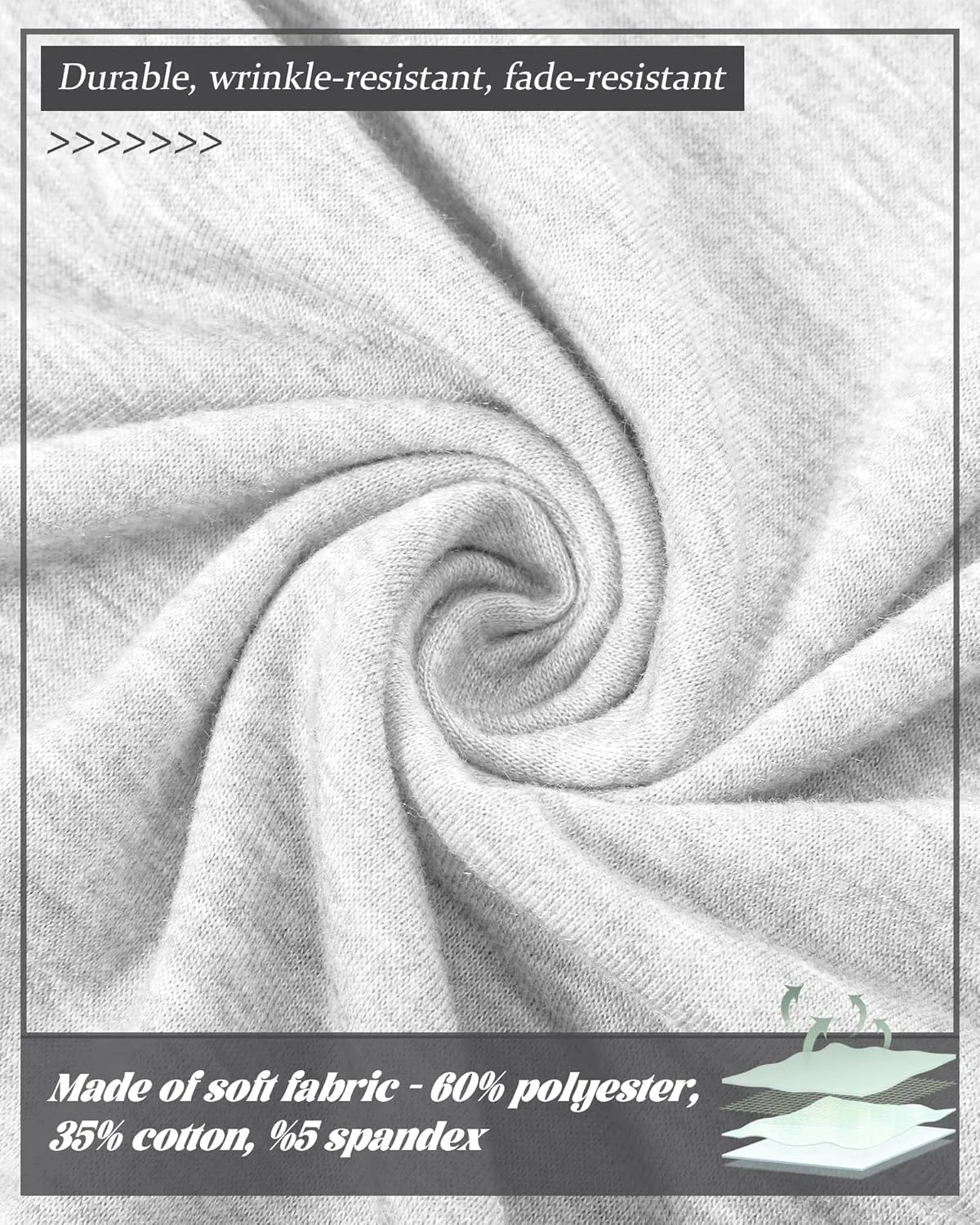 Huukeay 3 Pack Men's Big & Tall Henley Short Sleeve Shirts, Cotton Crew Neck Casual Button T-Shirts Summer Basic Tees Tops