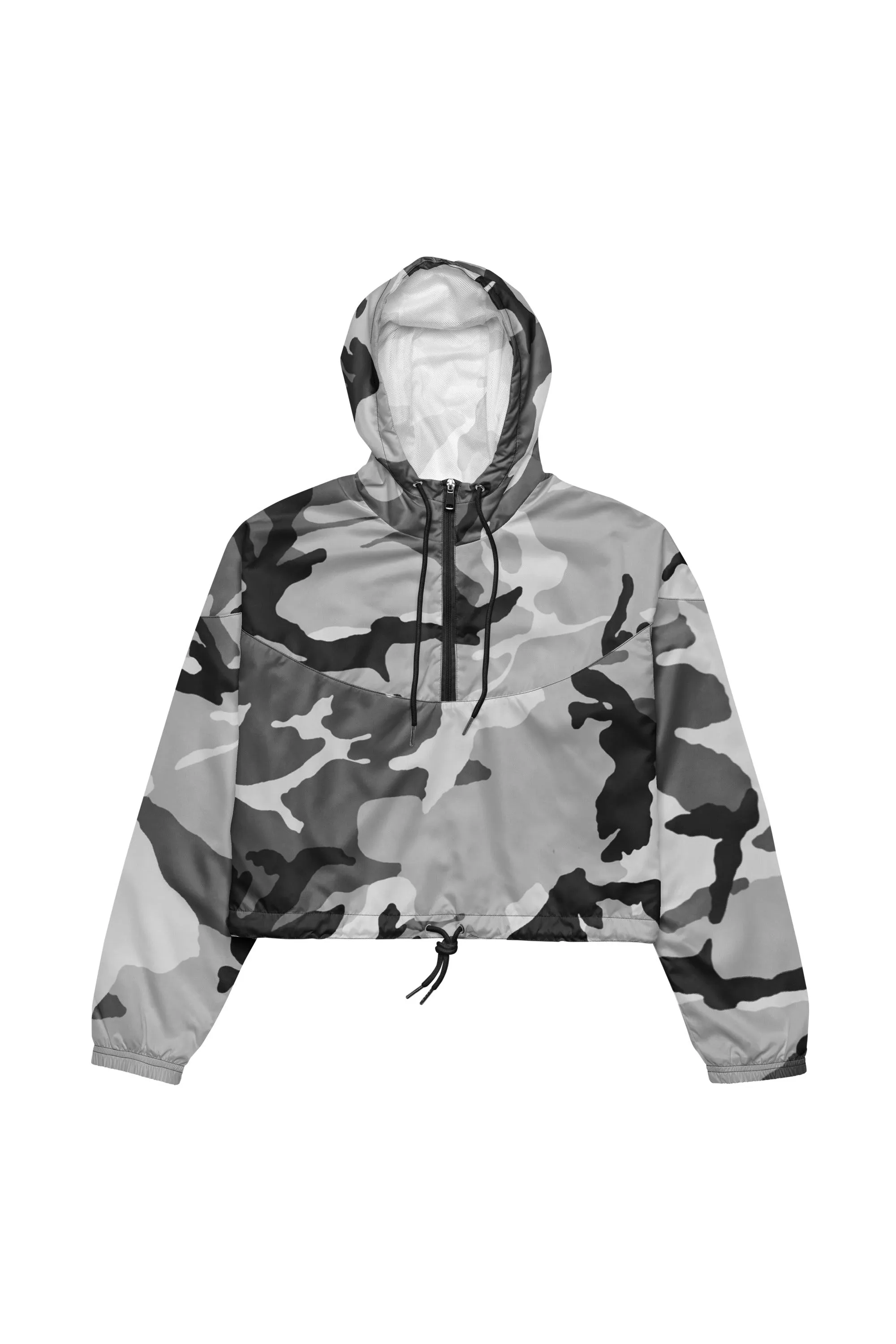Ka'ala Gray Camo Womens cropped windbreaker