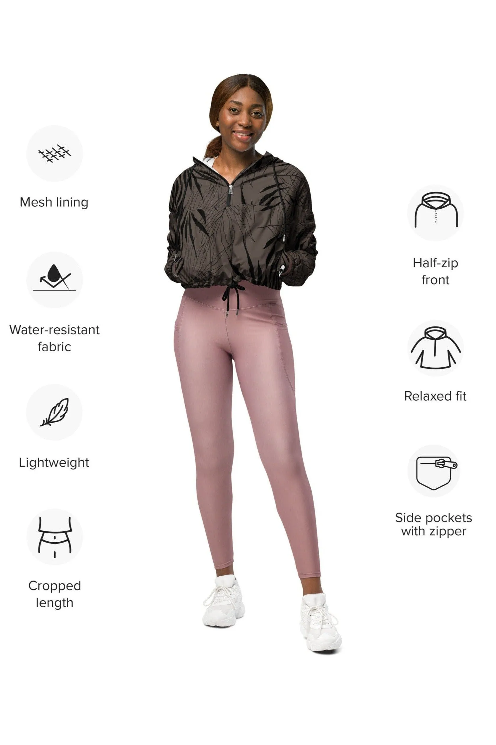 'kupu Womens cropped windbreaker