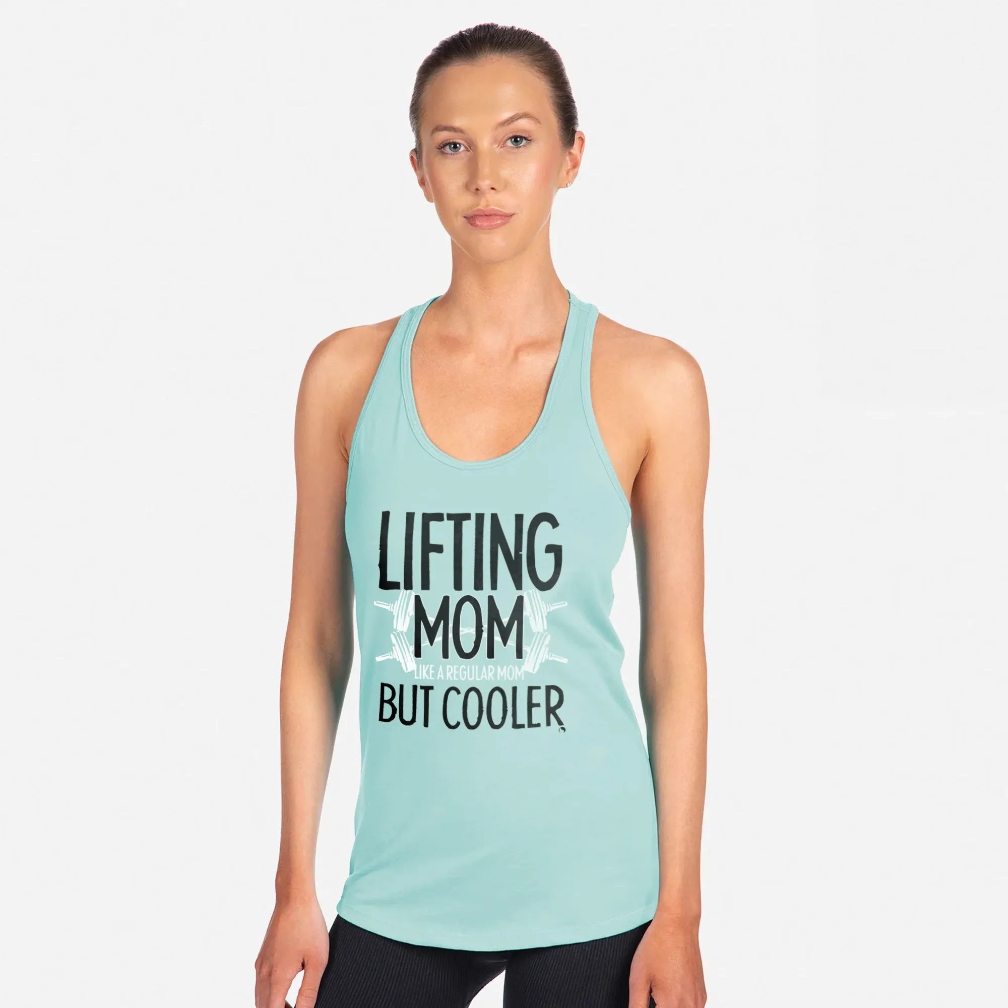 Lifting Mom But Cooler Racerback Tank Top