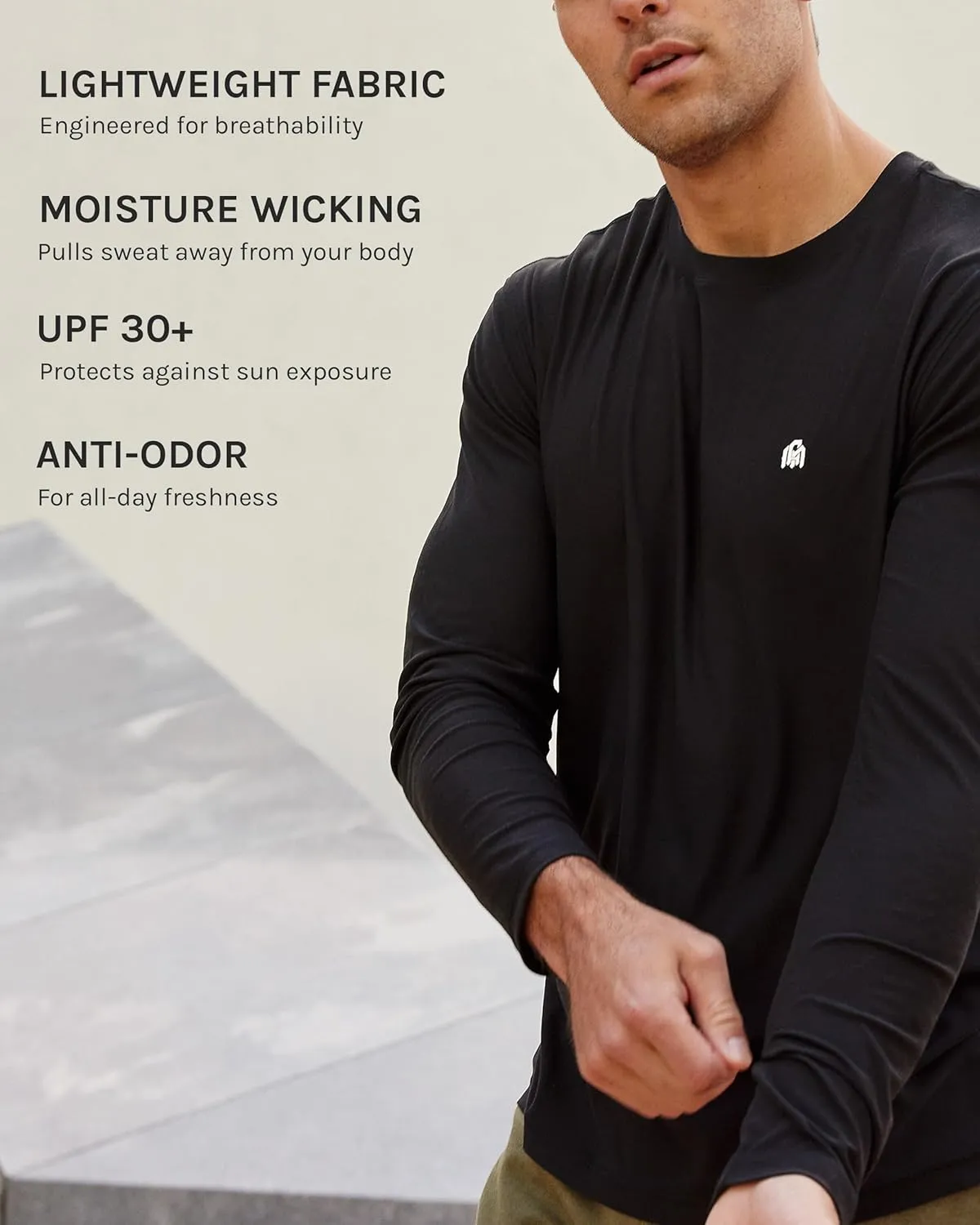 Long Sleeve Athletic Shirt for Men S - 4XL Dri Fit Performance Workout Shirt