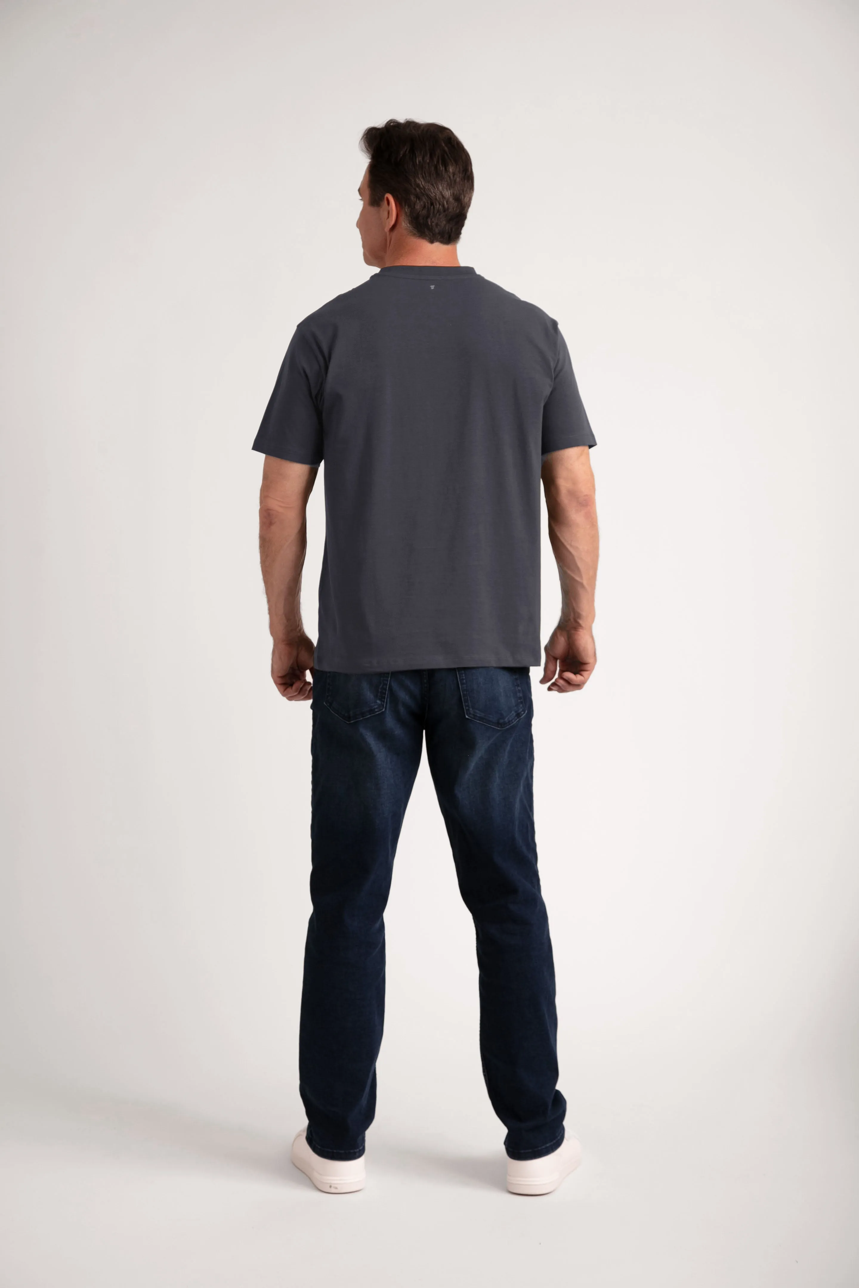 Organic Athletic Fit Crew Neck T-Shirt / Steel