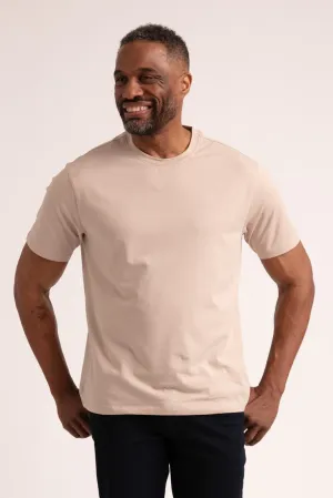 Organic Athletic Fit Crew Neck T-Shirt / Tan