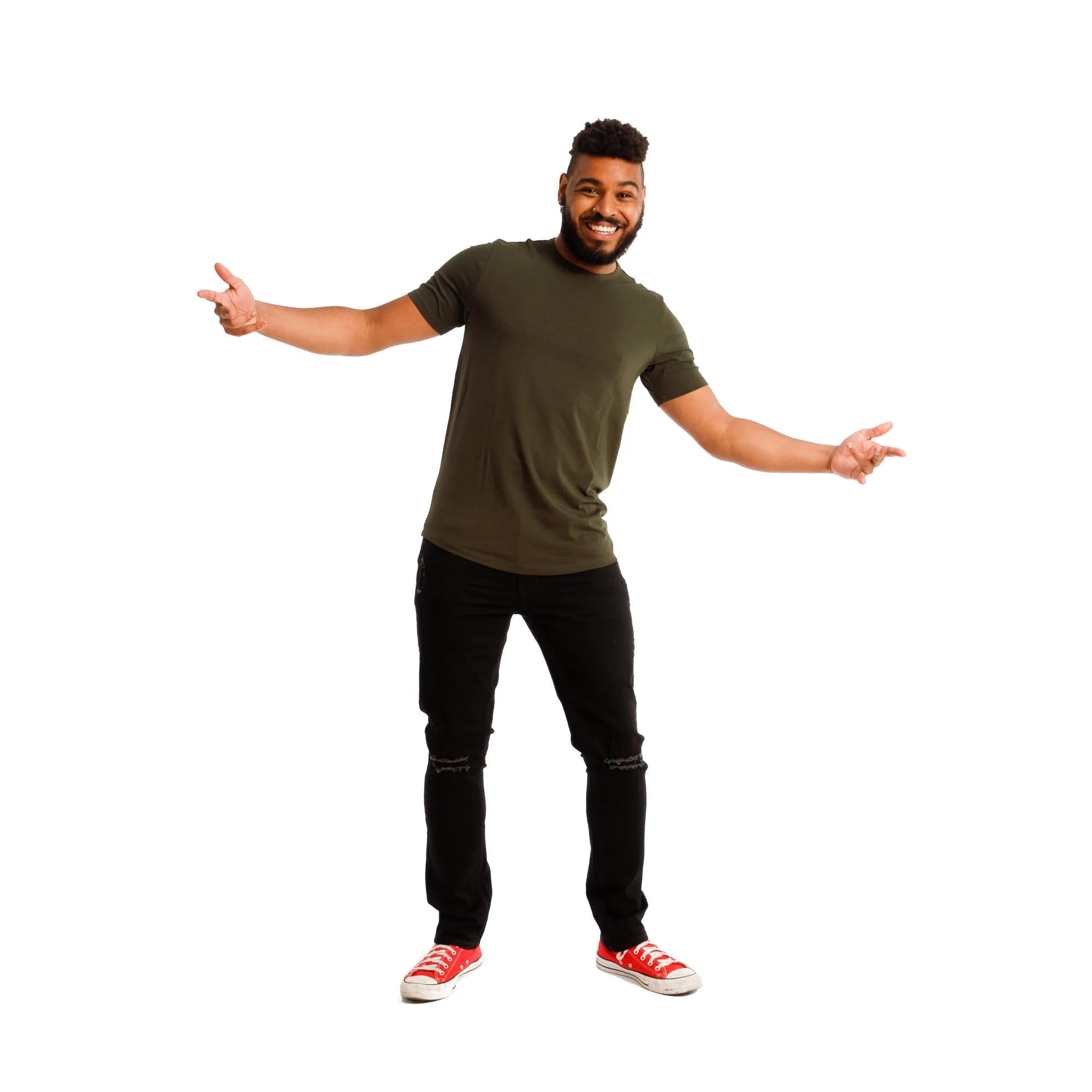 Organic Crew Neck T-Shirt / Olive