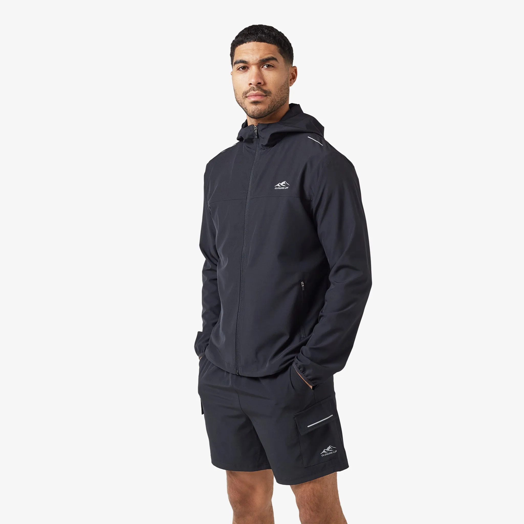 Tech Windbreaker Twinset | Black