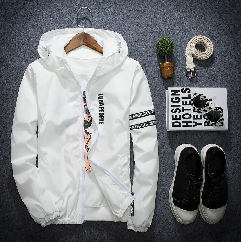 West Louis Spring Hooded Windbreaker Thin Jackets