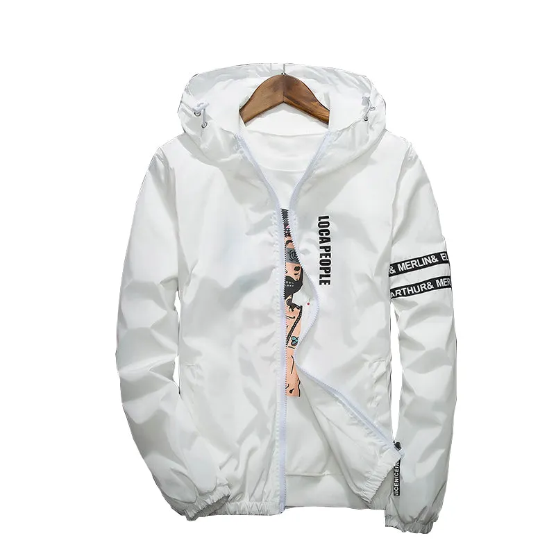 West Louis Spring Hooded Windbreaker Thin Jackets