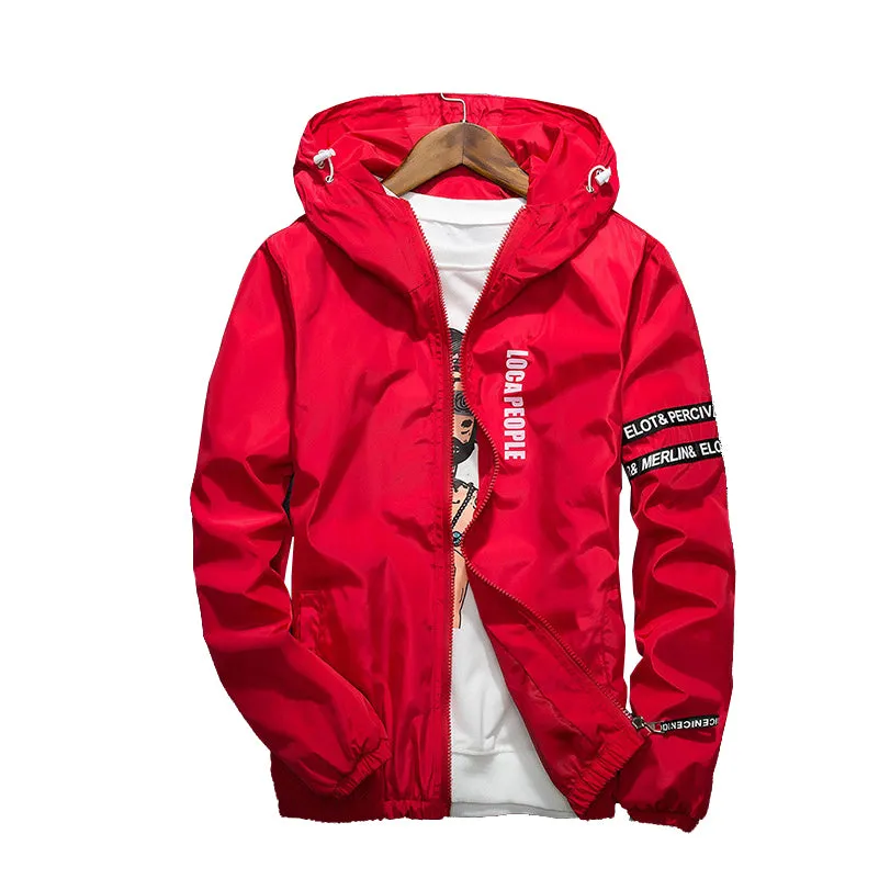 West Louis Spring Hooded Windbreaker Thin Jackets
