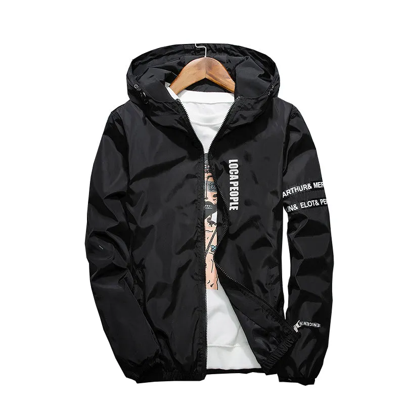 West Louis Spring Hooded Windbreaker Thin Jackets
