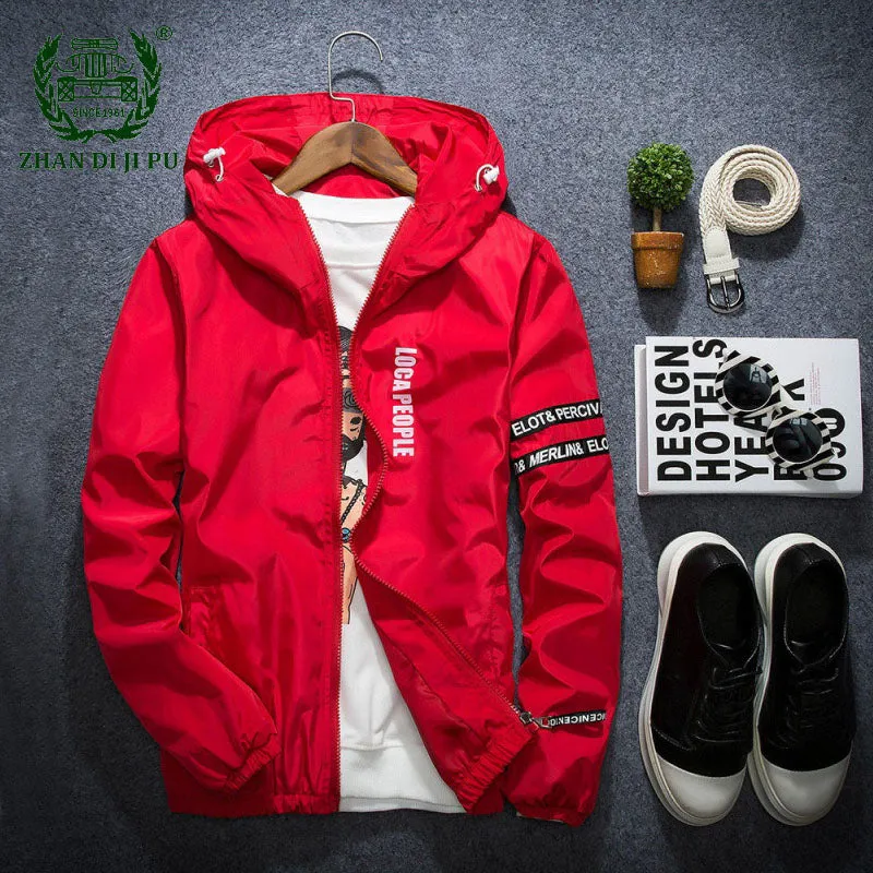 West Louis Spring Hooded Windbreaker Thin Jackets