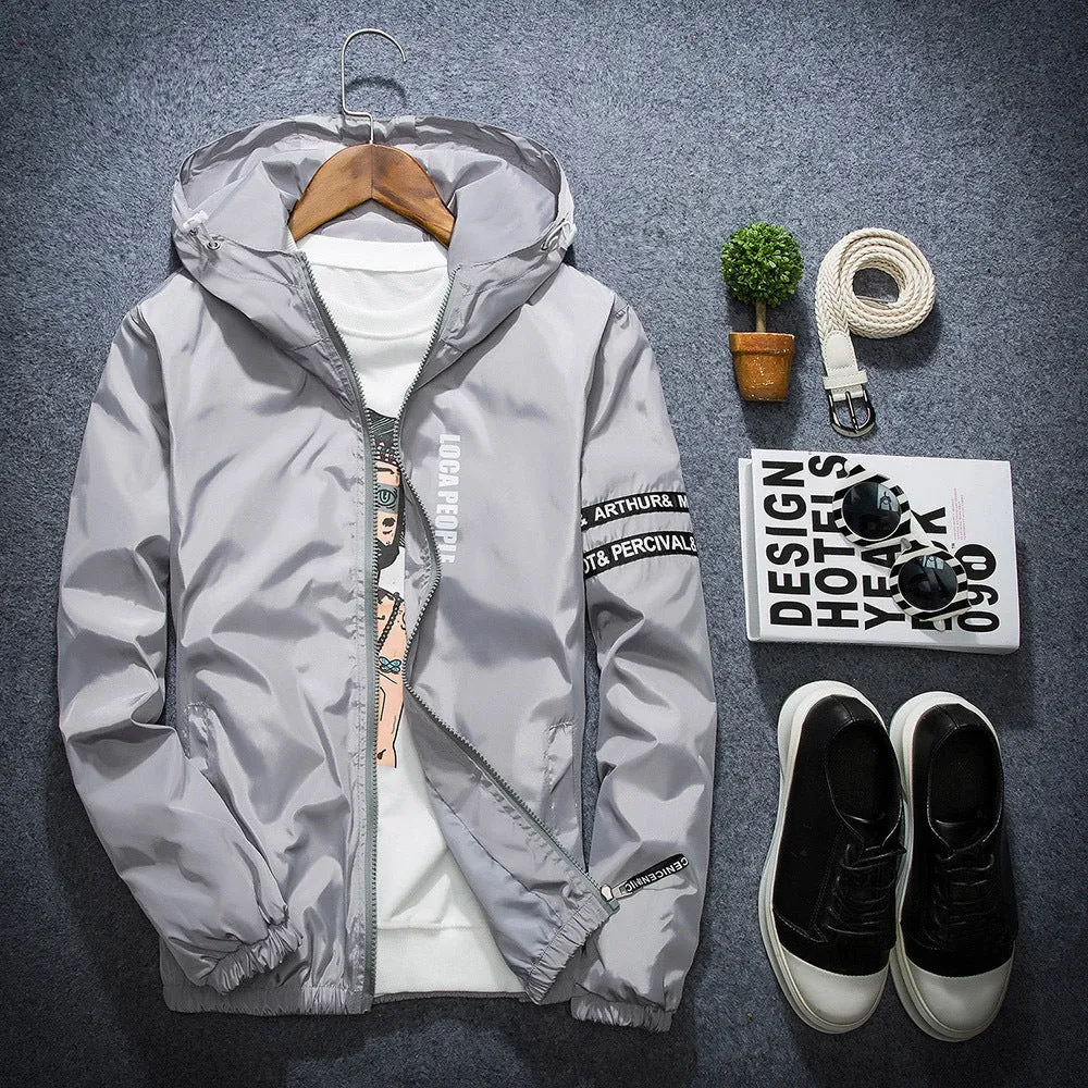 West Louis Spring Hooded Windbreaker Thin Jackets